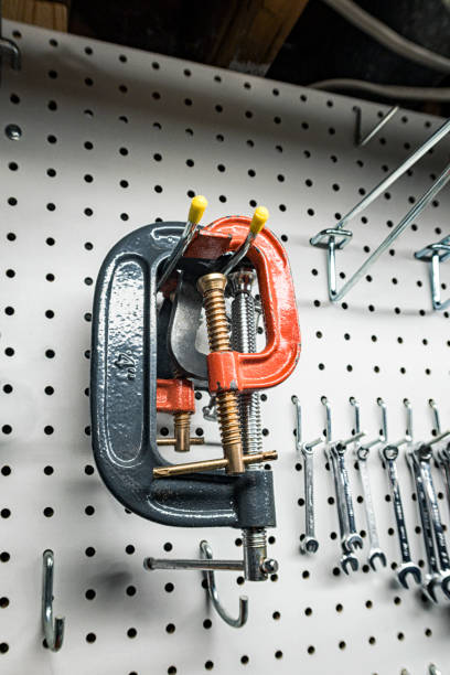 istock Collection of Vintage Twist Screw Type C-Clamp Work Tools 2186892204