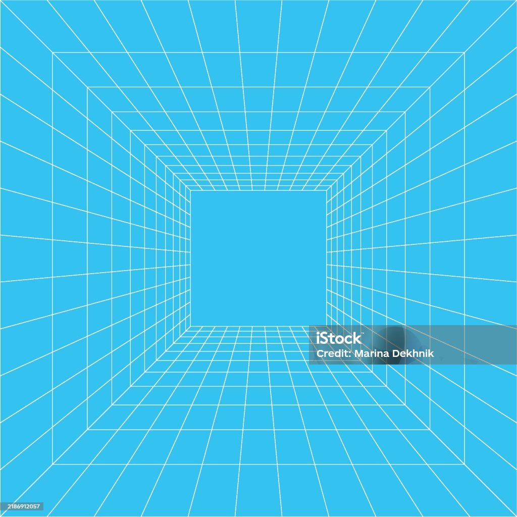 Simple Background Wire Frame Wireframe Stock Illustration - Download Image Now - Backgrounds, Blue ...