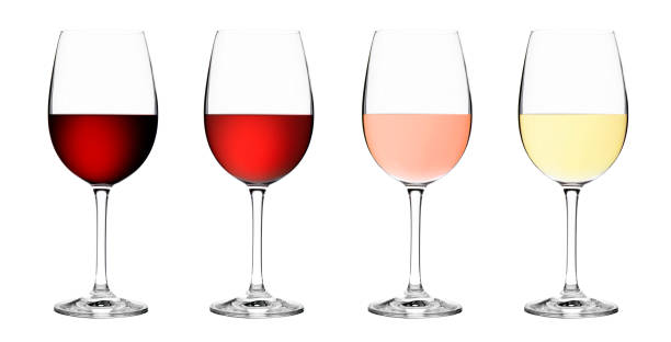 istock Four wine glasses against a white background 2186914867