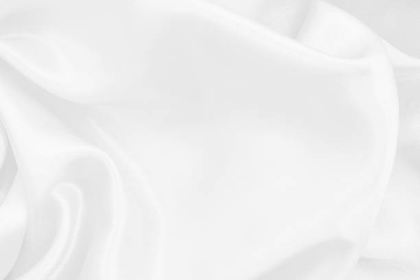 istock White fabric texture background, detail of silk or linen pattern. 2186918453