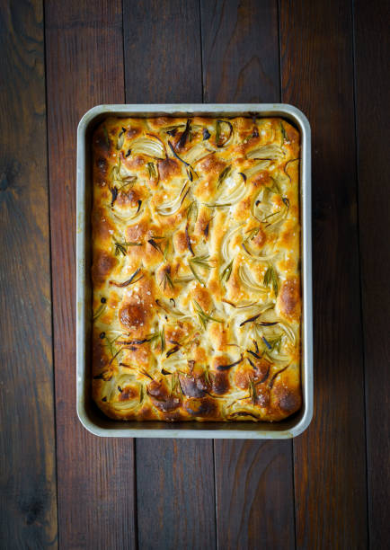 istock Focaccia Bread -  traditional overnight fermented, Italian style. 2186919190