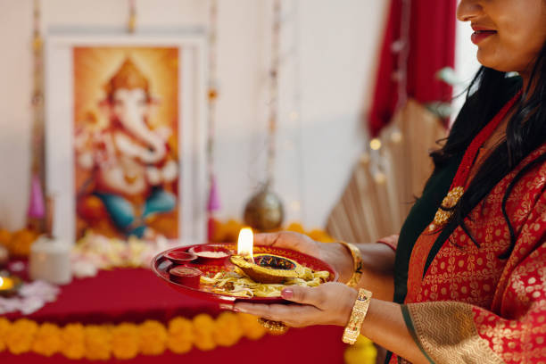 istock Participating in Ganesh Festival Celebration with Decorations 2186920974