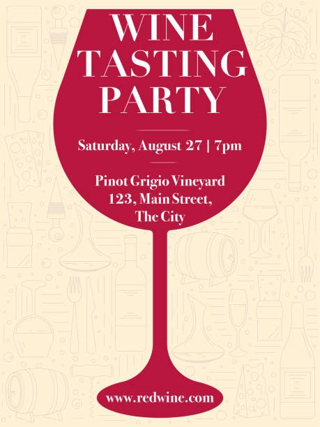 istock Wine tasting party invitation template. Invitation card.Wine tasting event poster 2186921483