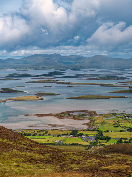 istock Scenic Coastal Landscape With Dramatic Clouds And Rolling Hills seen from Croagh Patrick, Ireland 2186924624
