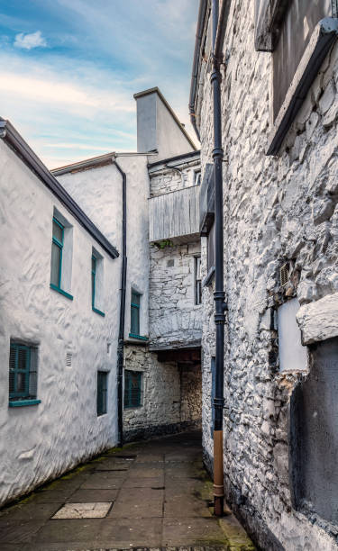 istock Charming Narrow Alleyway with Rustic Stone Architecture, Westport Ireland 2186924683