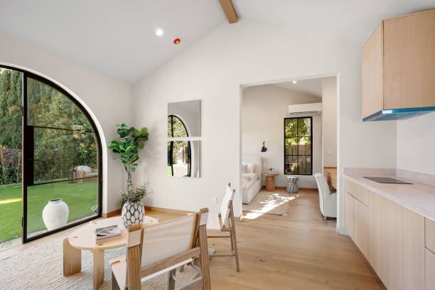 istock Modern living room with garden view. 2186926513