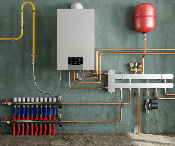Boiler System With Heat Pump In Basement