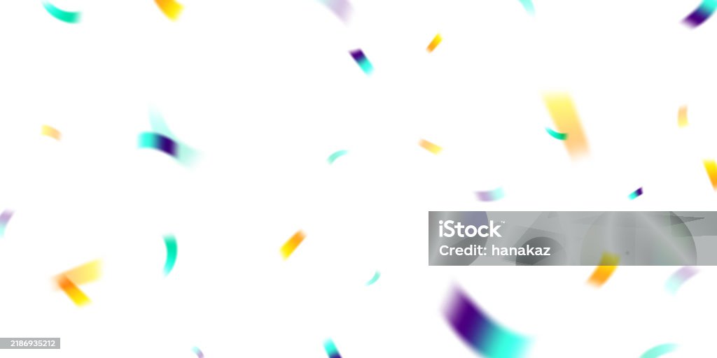 Long Ribbon Falling Multicolored Light Effect And Zigzag Ribbons Falling From Above On ...