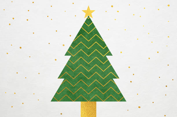 istock Christmas tree isolated on white Japanese paper texture background 2186946657