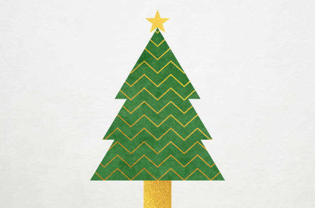 istock Christmas tree isolated on white Japanese paper texture background 2186946658