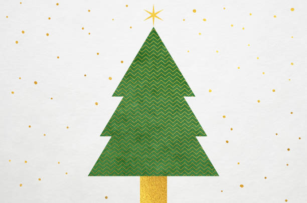 istock Christmas tree isolated on white Japanese paper texture background 2186946757