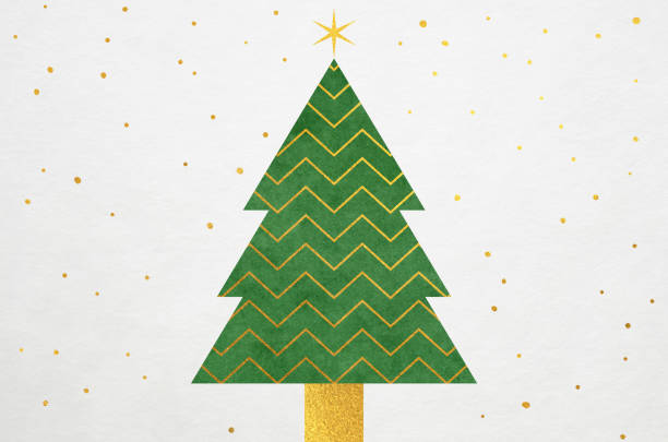 istock Christmas tree isolated on white Japanese paper texture background 2186946775