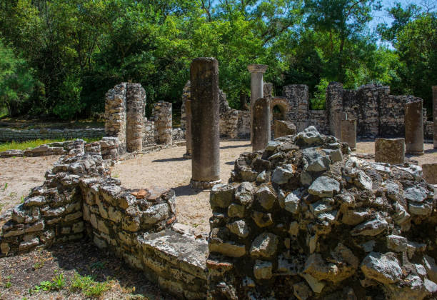 istock Baptistry Complex in Butrint Archaeological Park, Albania 2186949581