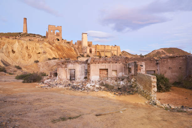 istock ruins of the Mazarron mining complex in Murcia at sunset. Spain 2186950228