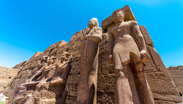 istock antique statue in the pillared hall in Luxor in Egypt 2186950929