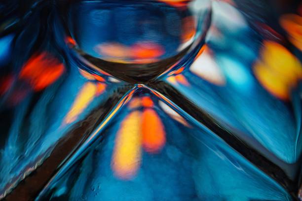 colors reflected in the glass. multicolor abstract background