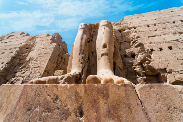 istock antique statue in the pillared hall in Luxor in Egypt 2186951116