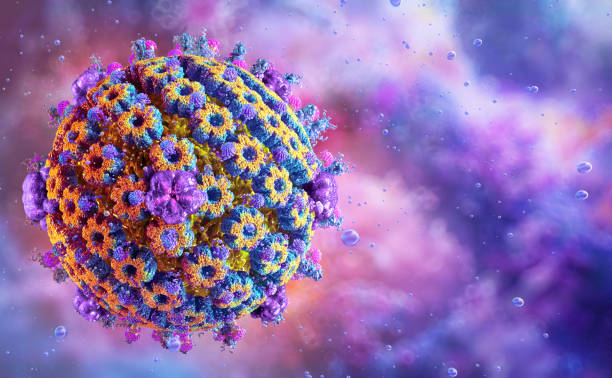 istock Herpes simplex virus HSV cell. Viral infection 2186951256