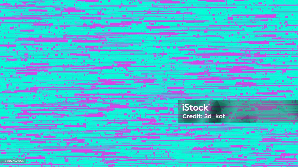 Technology Block Sharp Color Digital Glitch Art Modern Electronic Grunge Edgy Texture With Thin ...