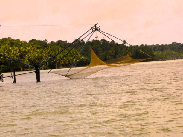 The fishermen's harbour in Fort Kochin, Kerala, India.