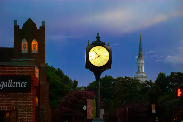 istock Historic Cary NC Skyline at Twilight 2186955356