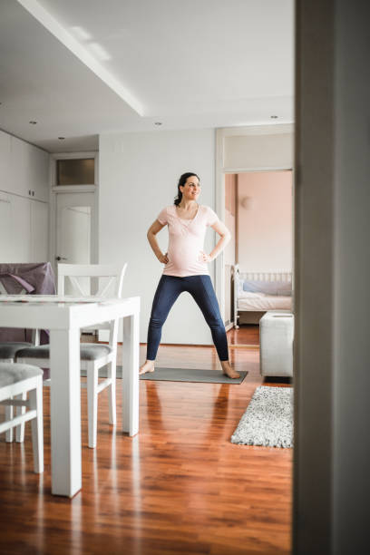 istock Exercise at Home in a Bright Living Space 2186957157