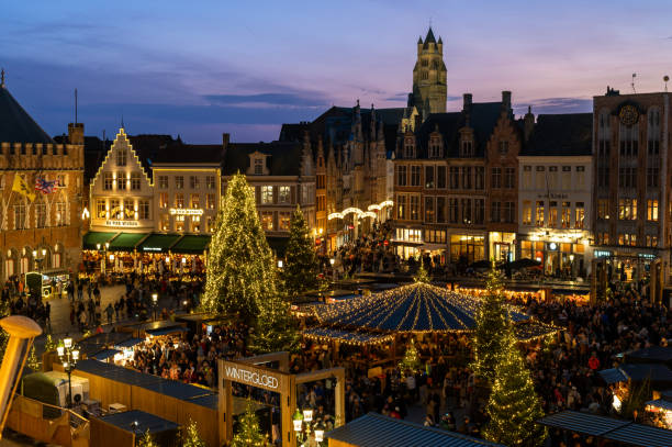 istock Christmas Market in Bruges 2186963217