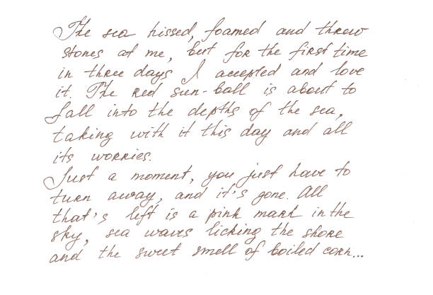 istock Handwritten text. Vintage hand written letter isolated on white background 2186968238
