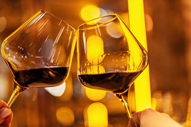 istock Elegant Wine Toast in a Warm, Cozy Atmosphere 2186968445
