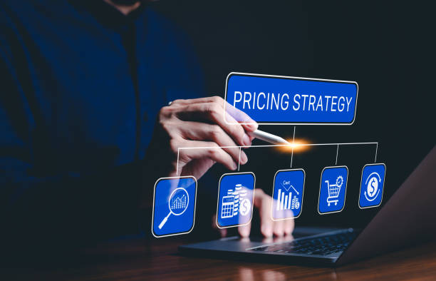 istock Pricing Strategy Concept. Businessman pointing at 