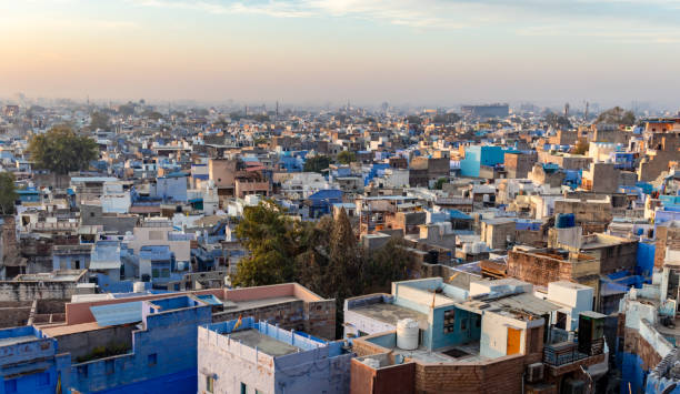 istock crowded blue city view from mountain top at morning 2186977588