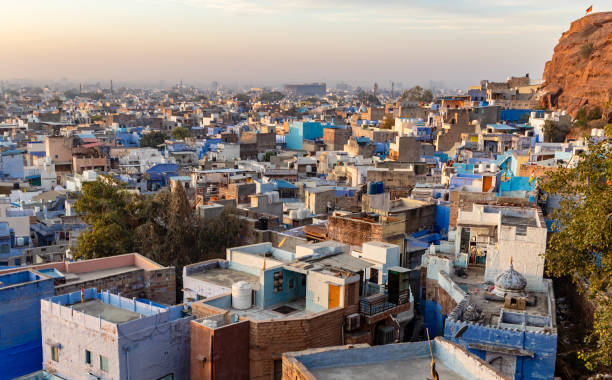 istock crowded blue city view from mountain top at morning 2186977602