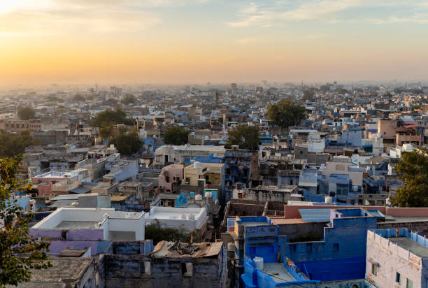 istock crowded blue city view from mountain top at morning 2186977612