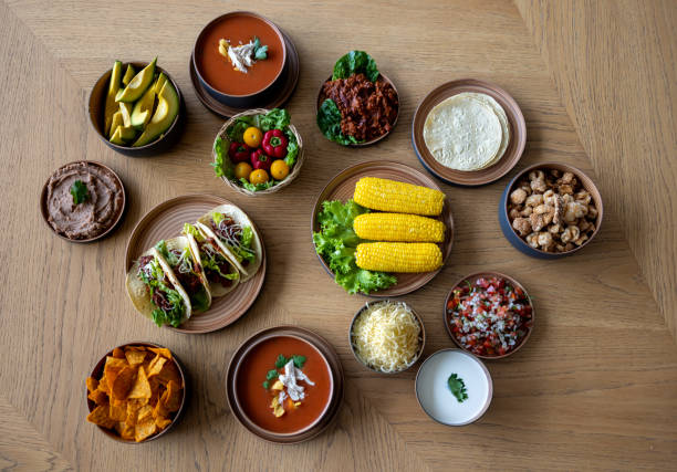 istock Close-up on traditional Mexican food served on the dining table 2186978810