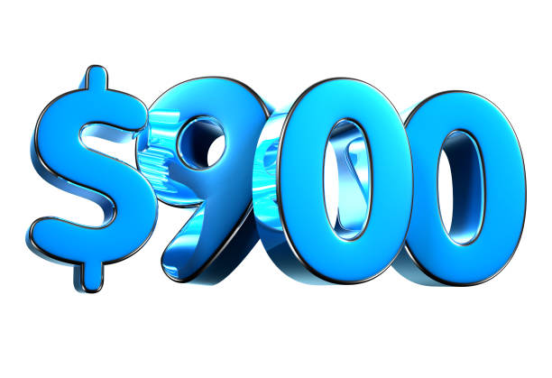 istock 900 dollers blue 3d illustration. 2186979755