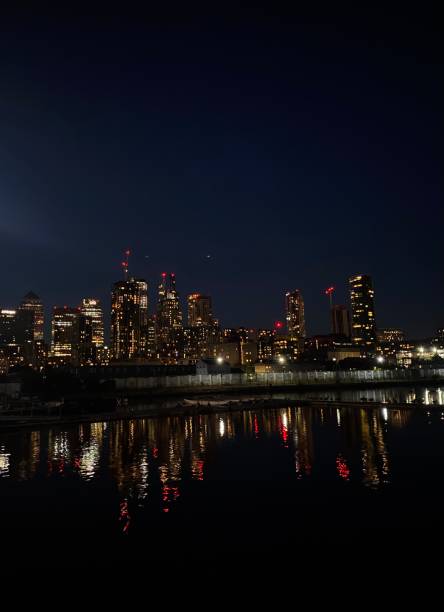 istock View of Canary Wharf skyline at night 2186983321