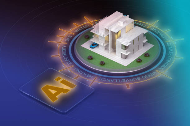 istock modern smart house with infographics 2186995750