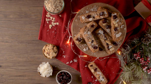 istock Cereal bars with almonds, coconut and cranberries 2187000198
