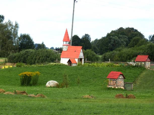 istock Latvia. People's Park, small houses. Nature view. 2187004994