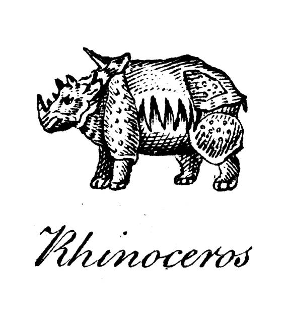 Heraldry, coat of arms elements and families: Rhinoceros