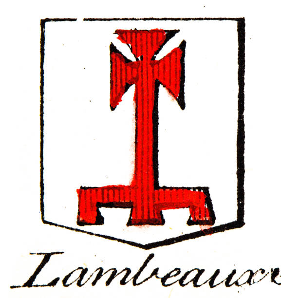 istock Heraldry, coat of arms elements and families: Lambeaux 2187010075