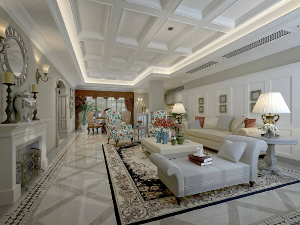 istock 3d render neoclassic living room 2187012960