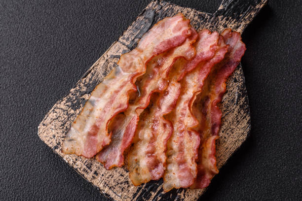 istock Bacon sliced, grilled with salt and spices 2187016519