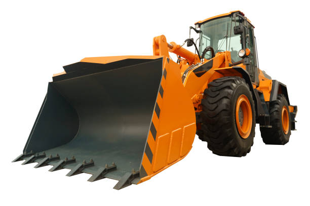 istock Tractor excavator on white background isolate. Agricultural machinery for construction 2187016807