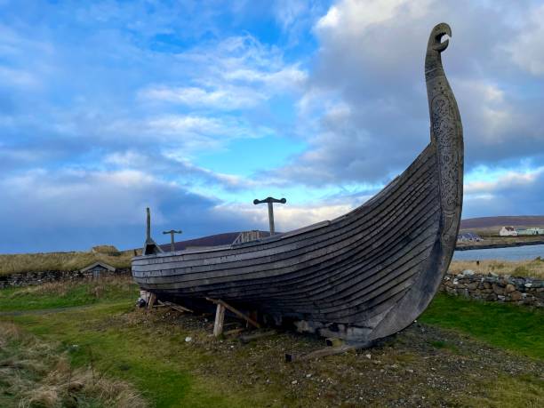 Viking ship bow from below