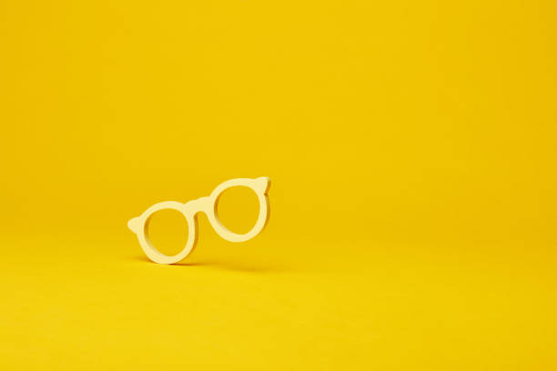istock Yellow wooden glasses frame 2187027251