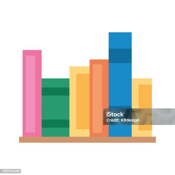 Arrange Books Vector Books Arranged In Multiple Rows On A Shelf Vector Stock Illustration ...
