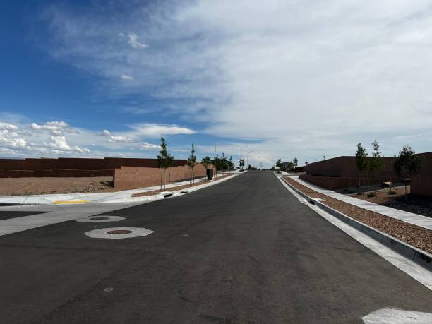 istock Newly Developed Residential Street 2187036384