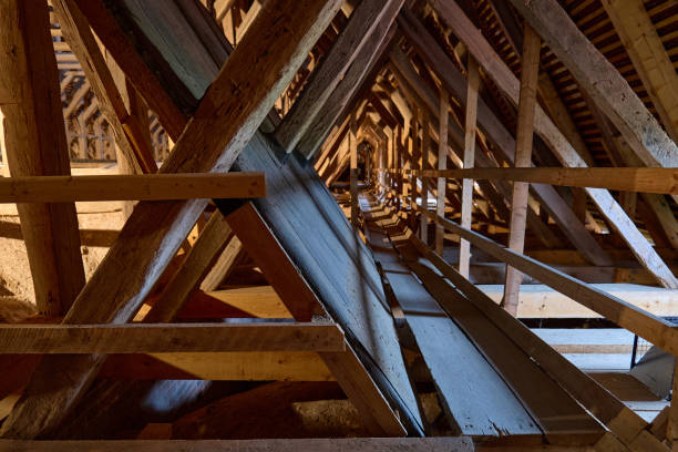 istock Roof framework of a church 2187042829