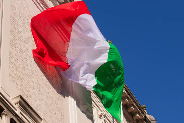 An Italian is blowing in the wind.